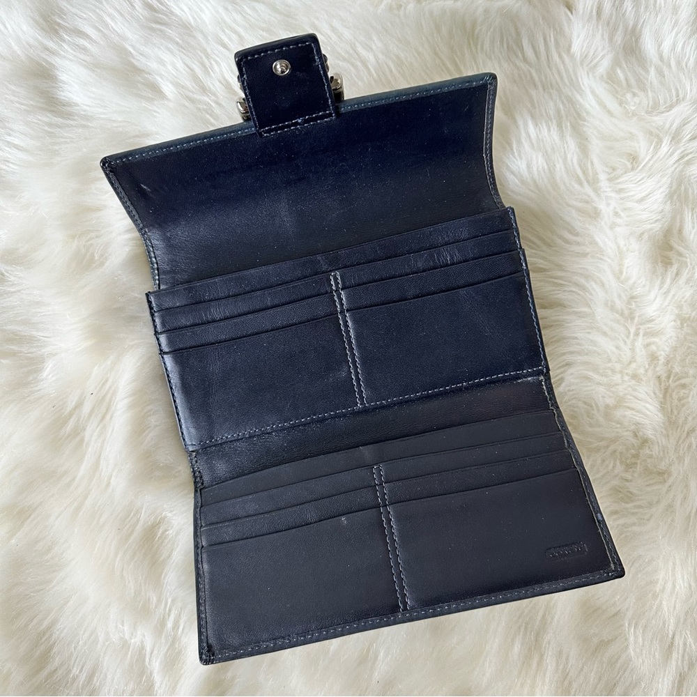 Coach Blue Monogram Wallet - Picture 4 of 5